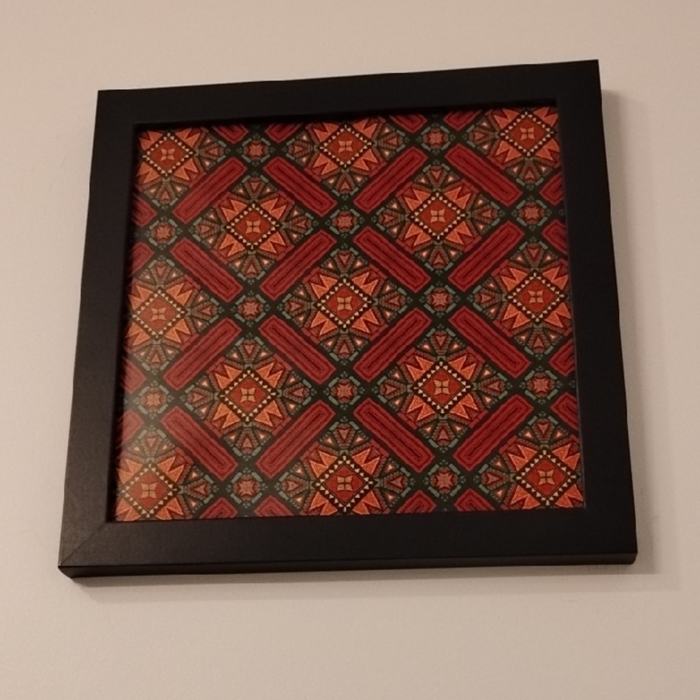 Geometric Patterned Wall Art in Black Frame - Picture 3 of 5